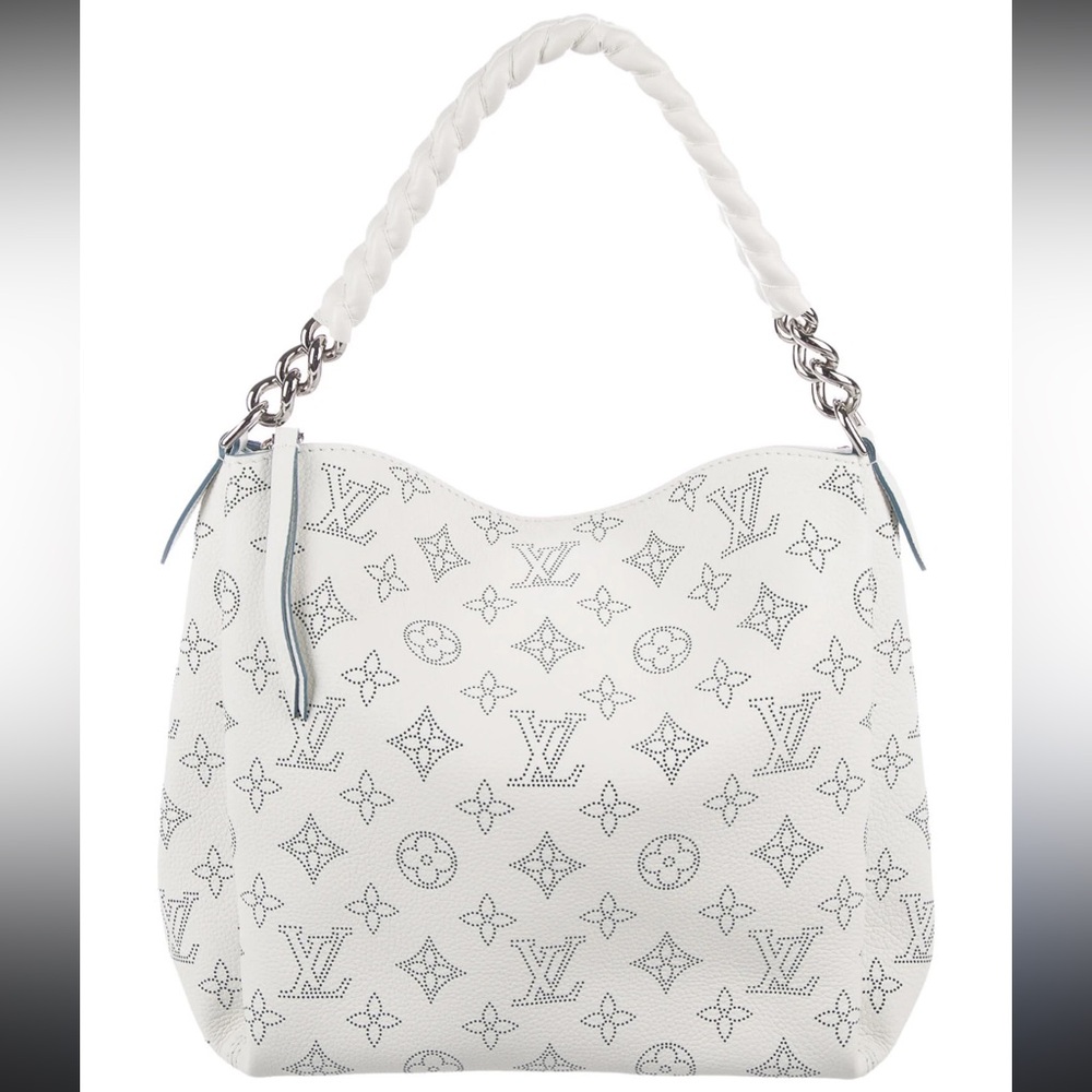 Louis Vuitton White and baby blue  2020 Mahina Babylone Monogram Shoulder Bag
